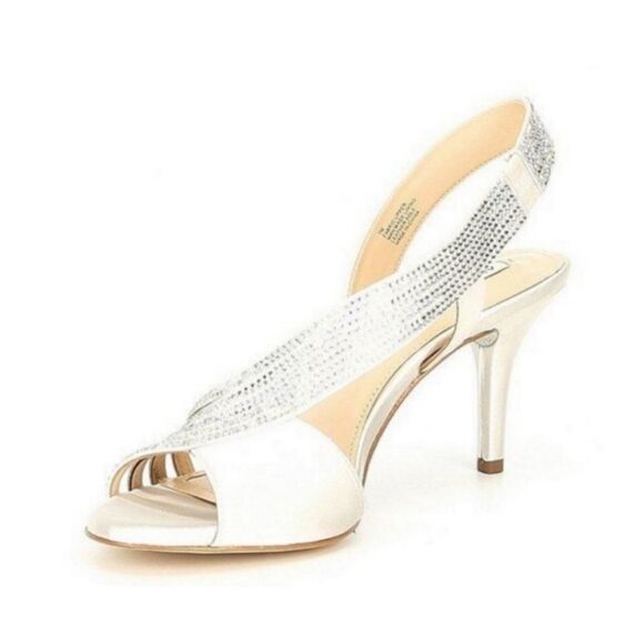 Alex Marie NEW Canello Rhinestone Slingback Pumps in Champagne Size 8 - Picture 2 of 8